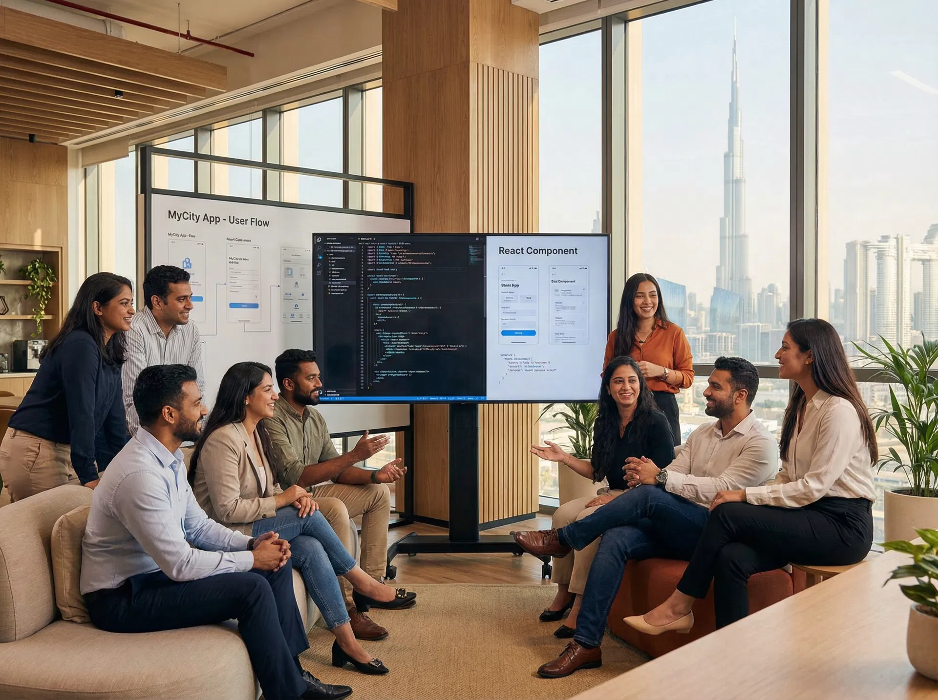 Trango Tech team collaborating in Dubai office